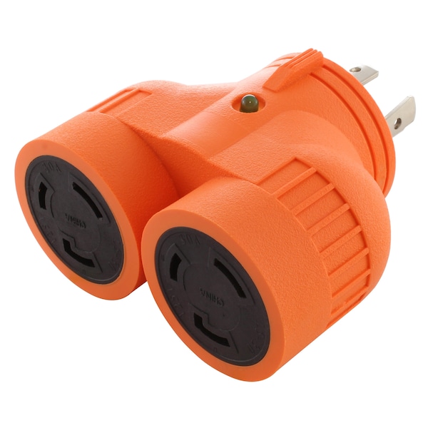 Ac Works Plug Adapter, L5-30R, L14-30P, L5-30P, L14-30P, 0 ft., Orange ADVL1430L530 - main